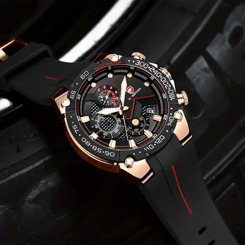 Classy Men's Sport Chronograph Sturdy Watch