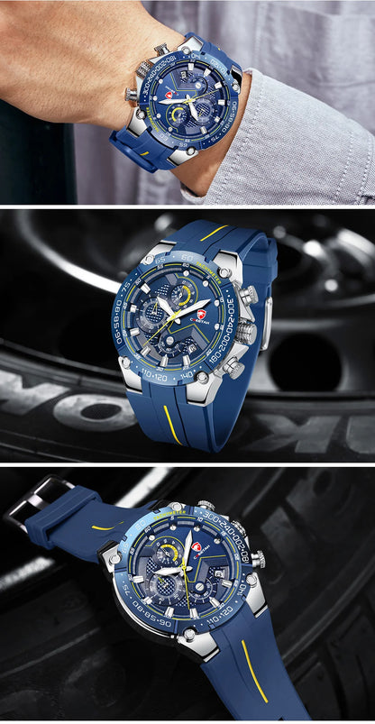 Classy Men's Sport Chronograph Sturdy Watch